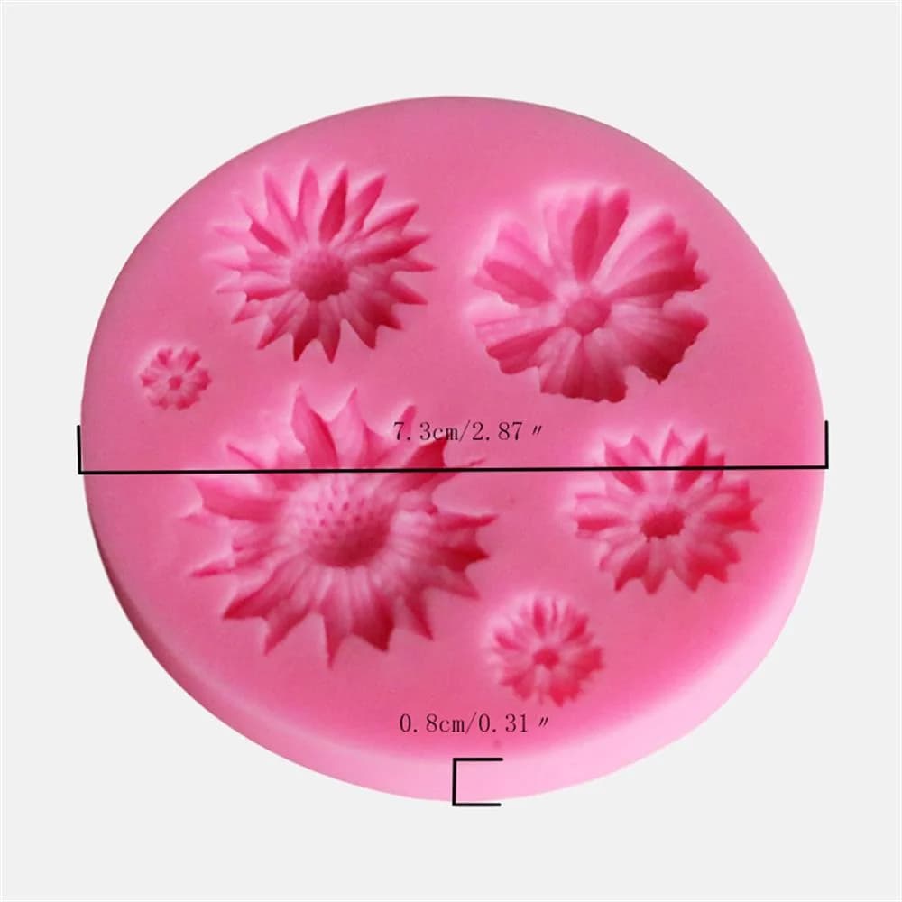 3D Flower Silicone Molds Fondant Craft Cake Candy Chocolate Sugarcraft Ice Pastry Baking Tool Mould