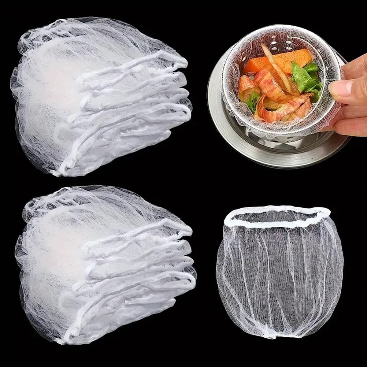Kitchen Food Residue Sink Filter Bag Suitable For Various Sinks Disposable Food Residue Collectors Convenient Drain Garbage Scre