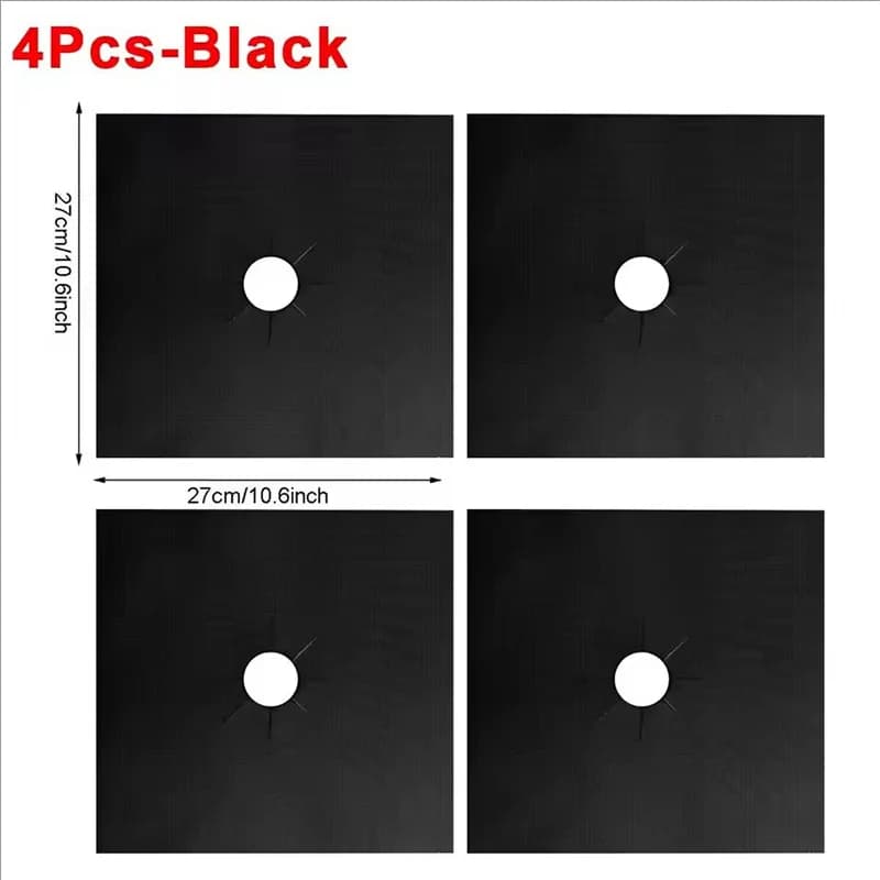 2/4/8Pcs Gas Stove Protector Cooker Lid Liner Cleaning Pad For Kitchen Cookware Accessories Piece Reusable Boiler Hood Protectiv
