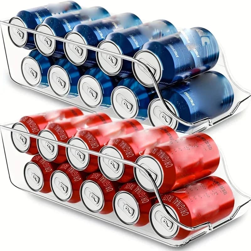 Refrigerator Organizer Bins Soda Cans Dispenser Can Dispensers Auto Rolling Fridge Pantry