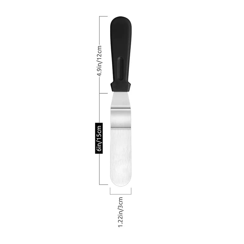 LMETJMA Cake Offset Spatula Stainless Steel Icing Spatula with PP Plastic Handle Cake Decorating Frosting Spatula JT141