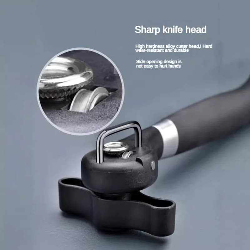 Professional Kitchen Can Opener Multi-Functional Manual Can Opener Tool Stainless Steel Side-Opening Can Opener for Aluminum Can