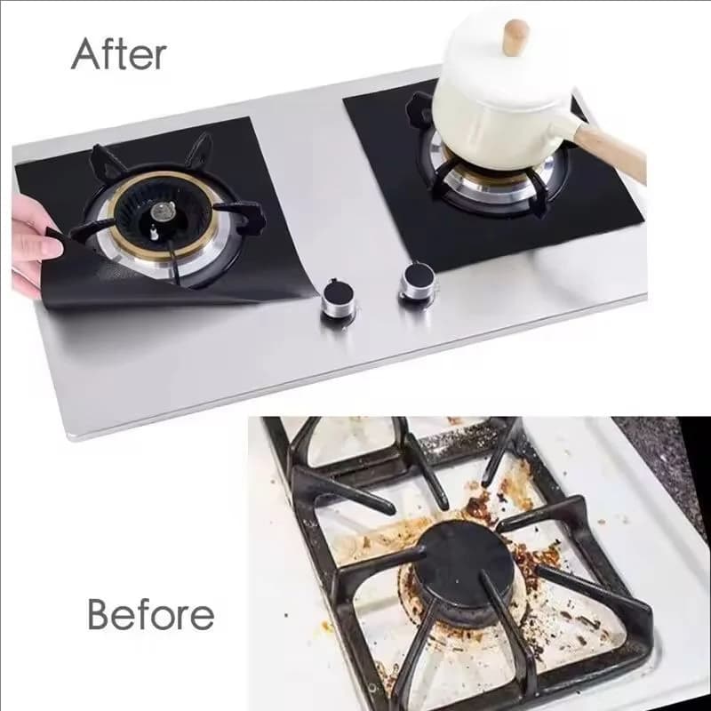 2/4/8Pcs Gas Stove Protector Cooker Lid Liner Cleaning Pad For Kitchen Cookware Accessories Piece Reusable Boiler Hood Protectiv