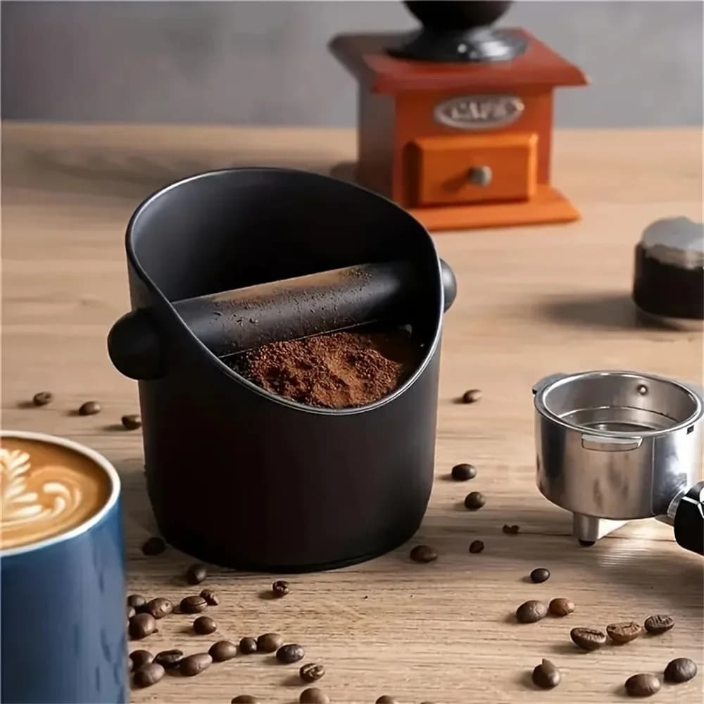 Coffee Knock Box Anti Slip Shock-absorbent Dump Coffee Grind Knock For Espresso Grind Dump Waste Bin Cafe For Barista