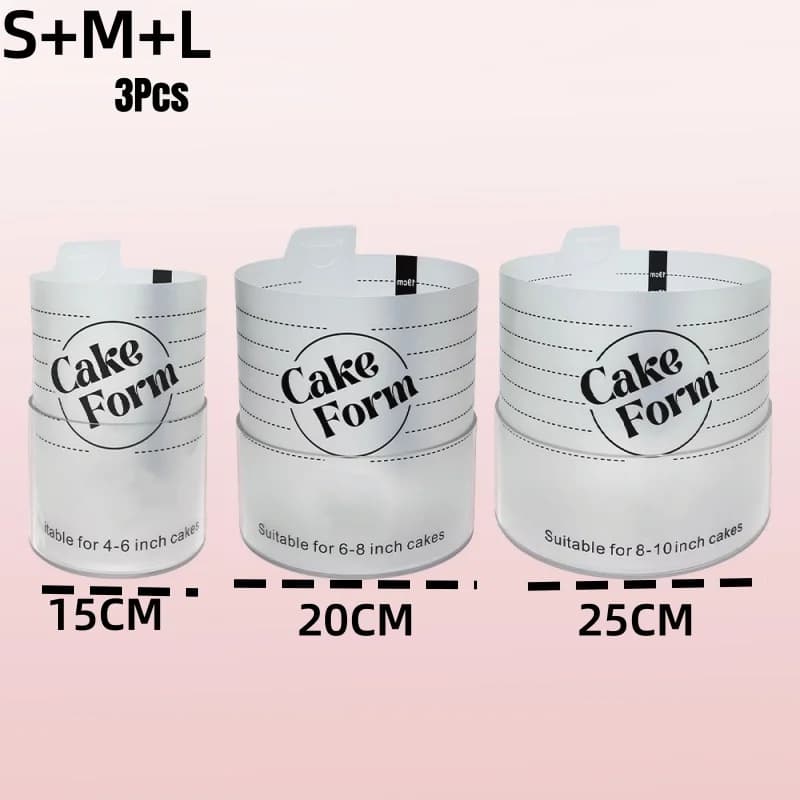 15/20/25cm Round Adjustable Cake Ring Mold Retractable Fondant Tools Mousse Cake Ring Acrylic Circle DIY Mousse Cake Form