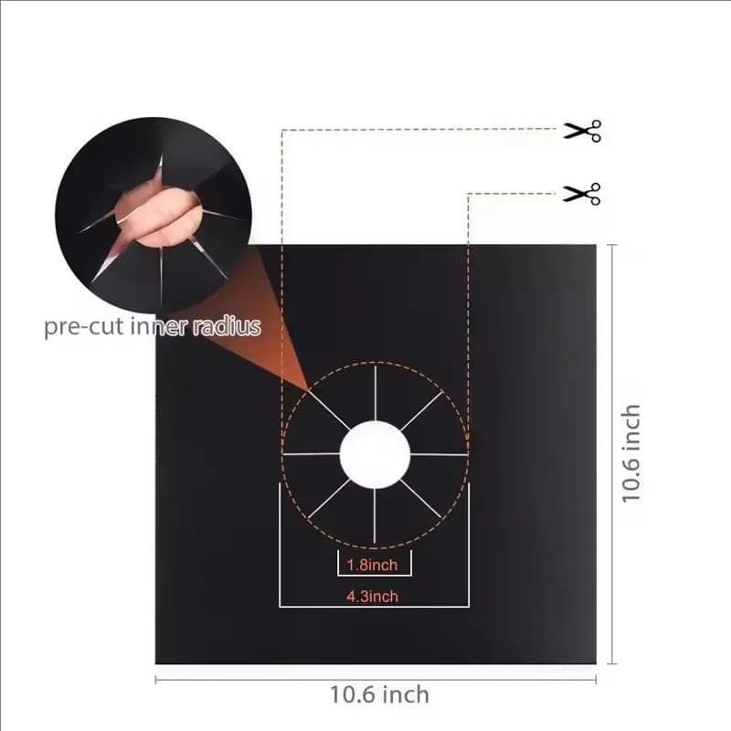 2/4/8Pcs Gas Stove Protector Cooker Lid Liner Cleaning Pad For Kitchen Cookware Accessories Piece Reusable Boiler Hood Protectiv