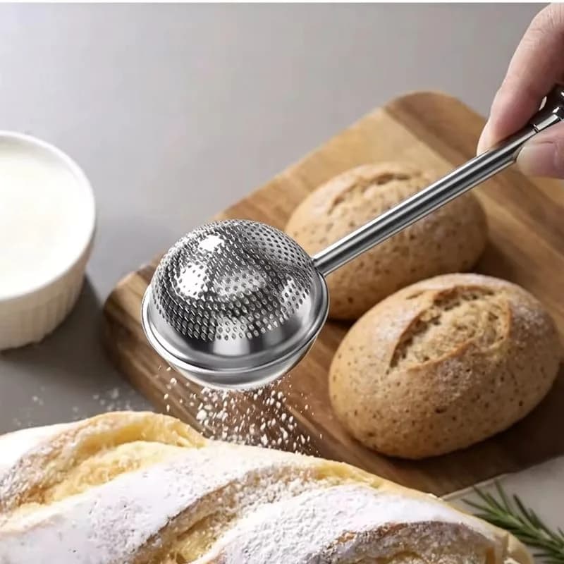304 Stainless Steel Powder Sieve, Matcha Powder Icing Sugar Shaker, Fine Mesh Strainer for Baking Kitchen