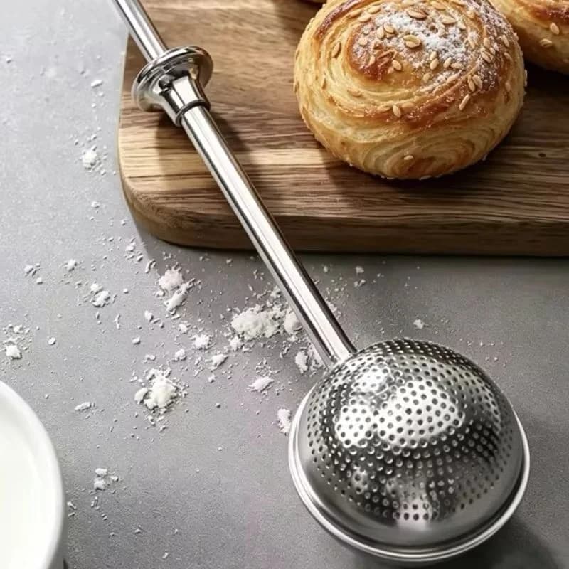304 Stainless Steel Powder Sieve, Matcha Powder Icing Sugar Shaker, Fine Mesh Strainer for Baking Kitchen