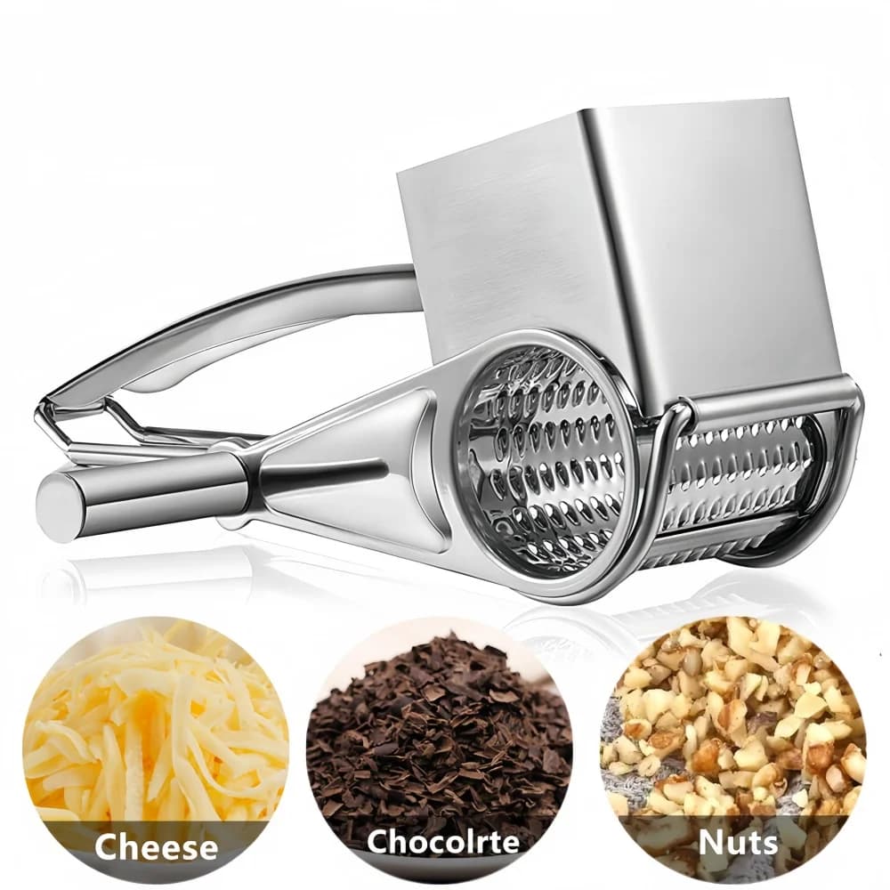 Stainless Steel Cheese Grater Hand Cranked Multifunctional Vegetable Chocolate Carrot Nut Slicer Fast Efficient Kitchen Tools