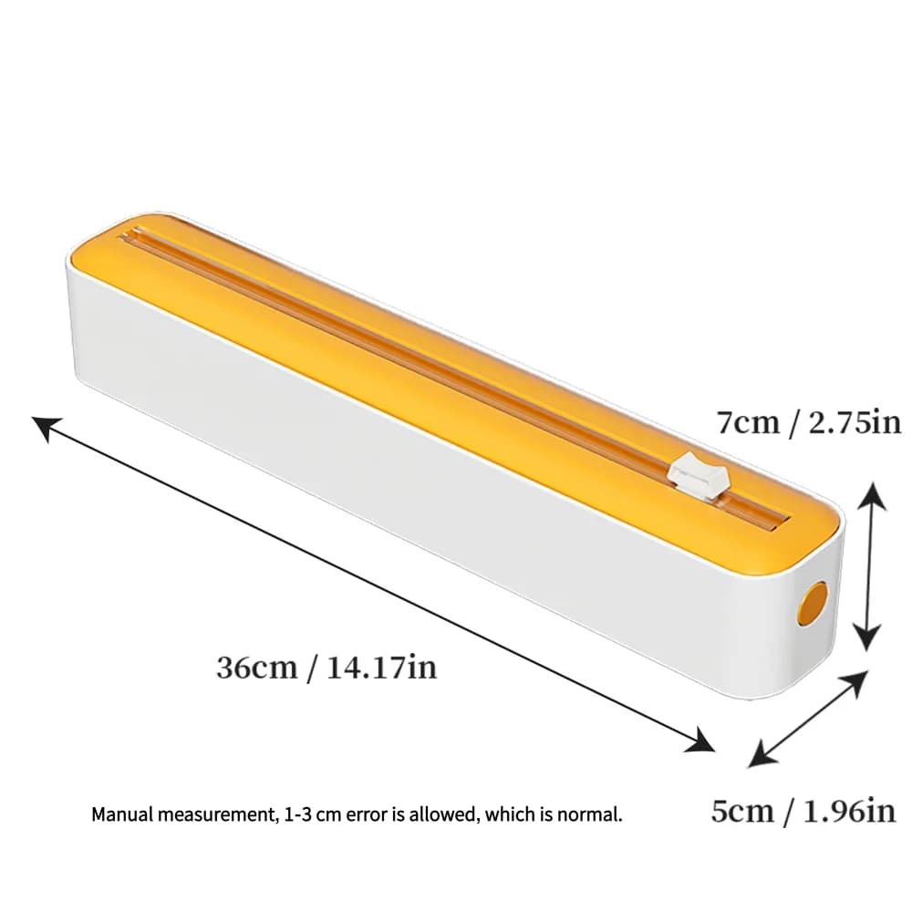 Multifunctional Sliding Cling Film Cutter, Tear‑Free Household Cutter for Plastic Cling Film & Aluminum Foil, Kitchen Tool