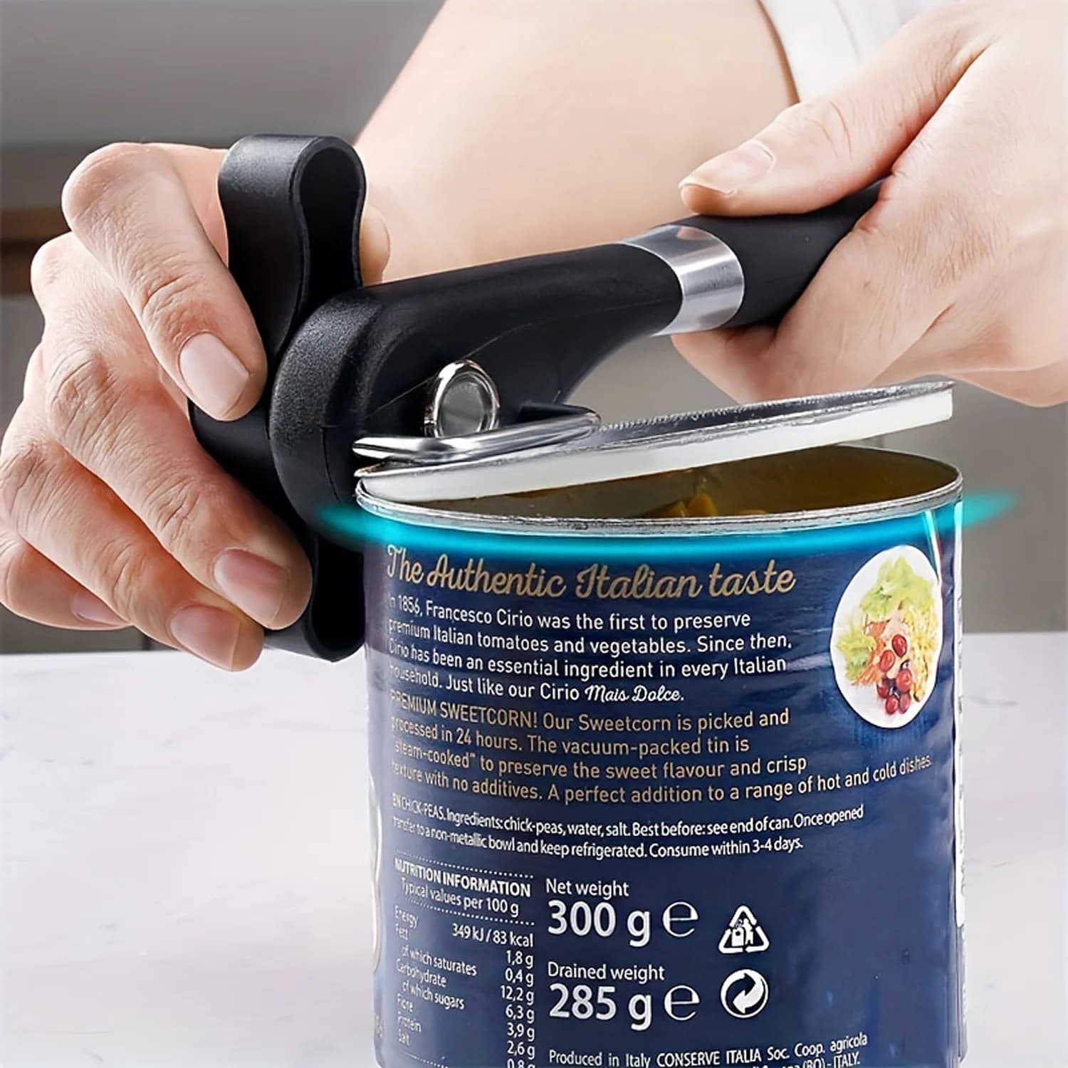 Professional Kitchen Can Opener Multi-Functional Manual Can Opener Tool Stainless Steel Side-Opening Can Opener for Aluminum Can