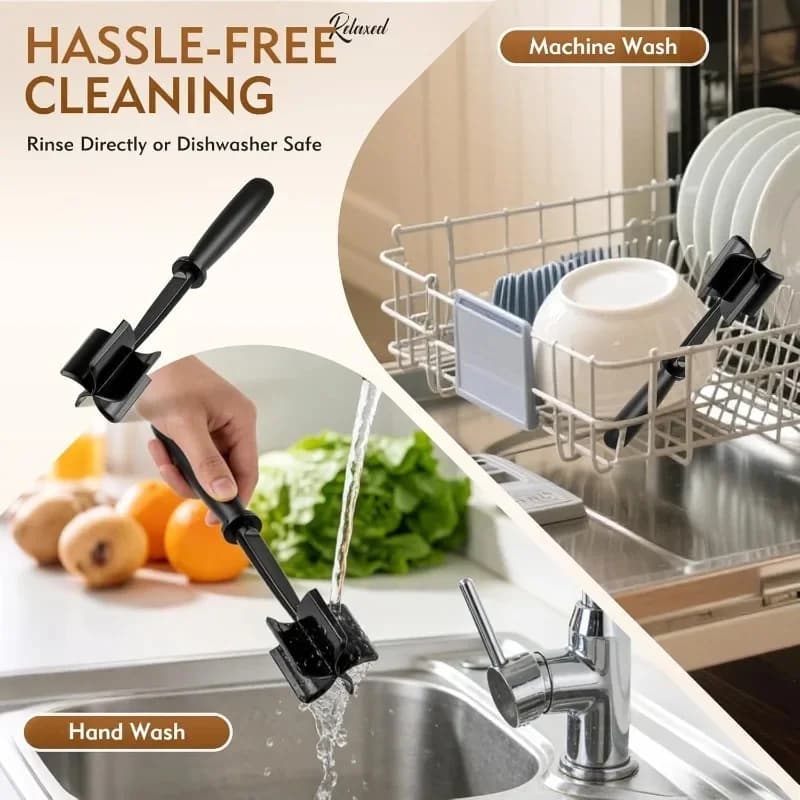 1pc Meat Chopper Handheld Meat Slicer and Blender Multifunctional Manual Masher and Shredder Kitchen Stirring Stick Cooking Tool