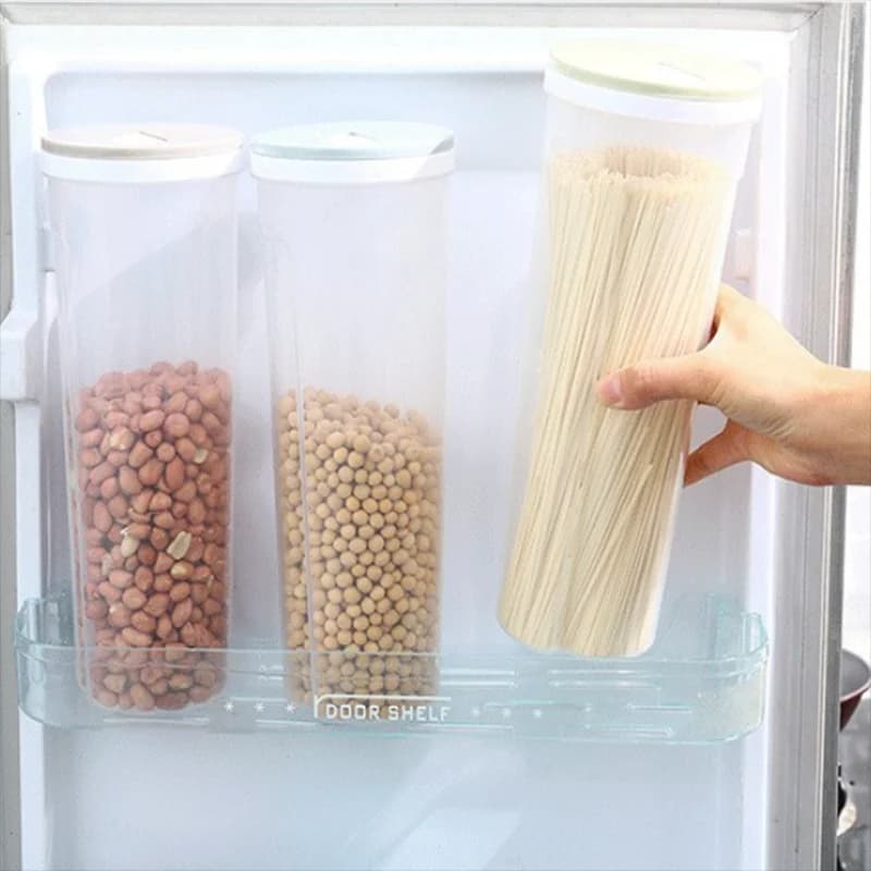 1pc Noodles Sealed Can Food Storage Spaghetti Noodle Pasta Container With Locking Lid Food Grade Plastic Kitchen Storage