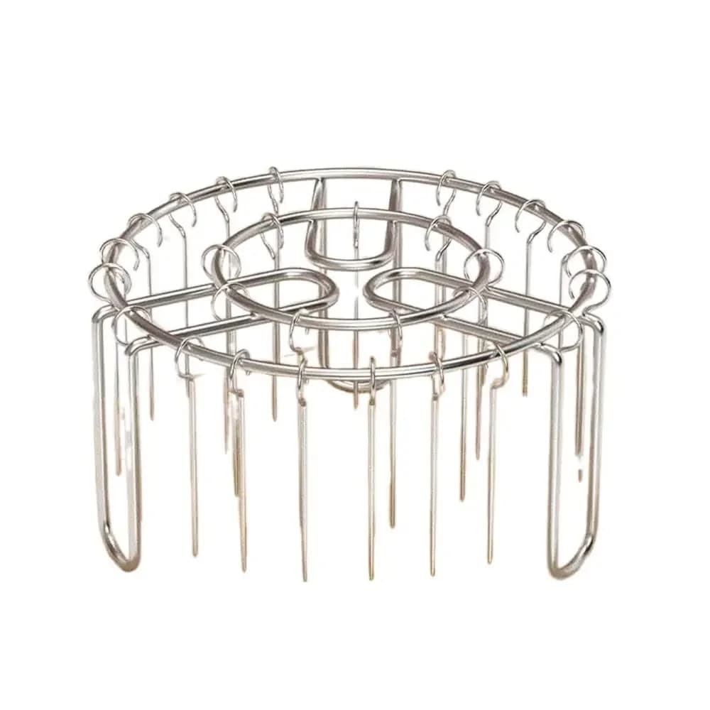 Stainless Steel Vertical Grill Rack Detachable String Skewer Holder Barbecue Bracket for Outdoor Cooking 12/24/49 Skewers