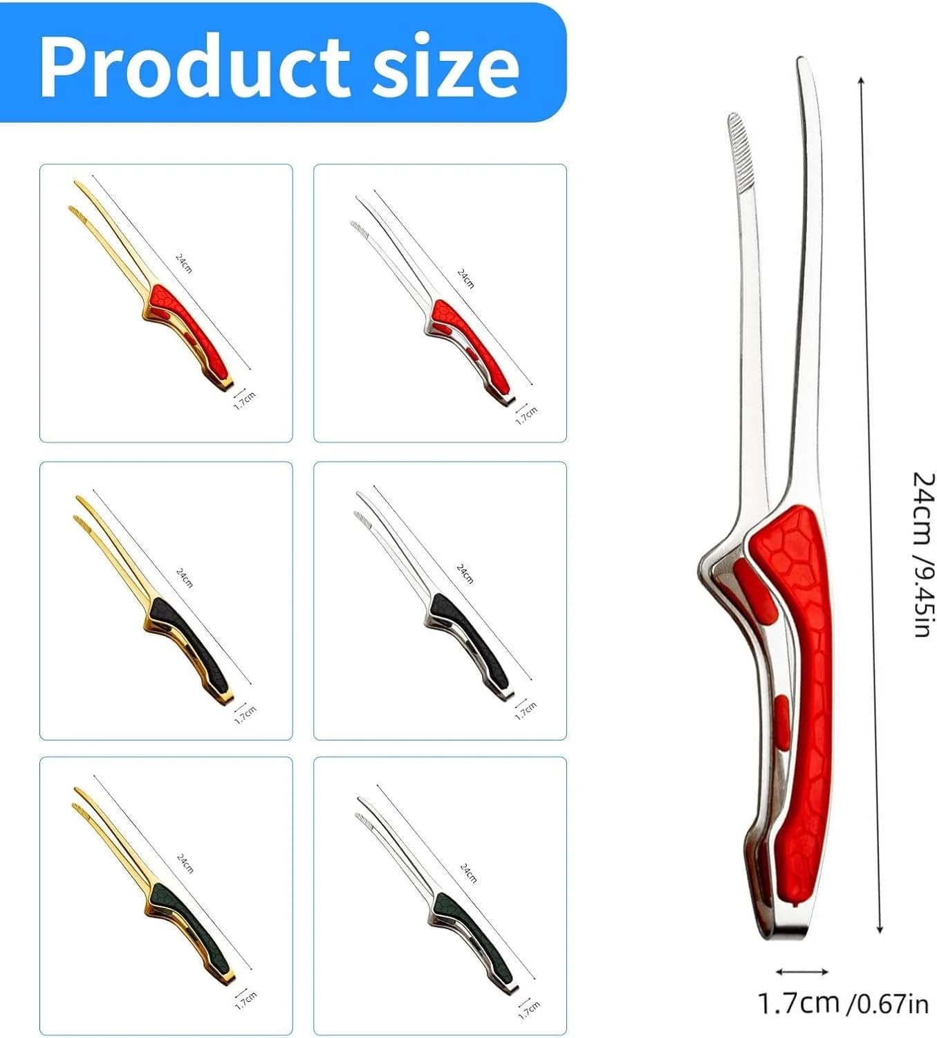Stainless Steel Barbecue Tongs Non Stick Anti Scald Anti Slip Steak Tongs Non Slip Grip Kitchen Tongs for Cooking