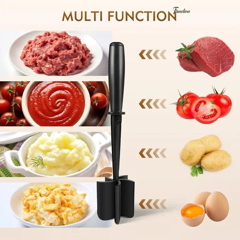 1pc Meat Chopper Handheld Meat Slicer and Blender Multifunctional Manual Masher and Shredder Kitchen Stirring Stick Cooking Tool