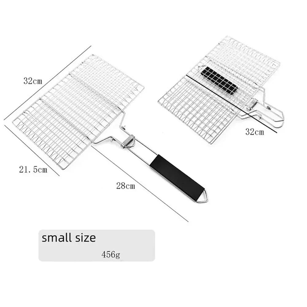 Stainless Steel BBQ Mesh Non Stick Grilling Basket Grill Mesh Mat Meat Vegetable Steak Picnic Party Barbecue Tool