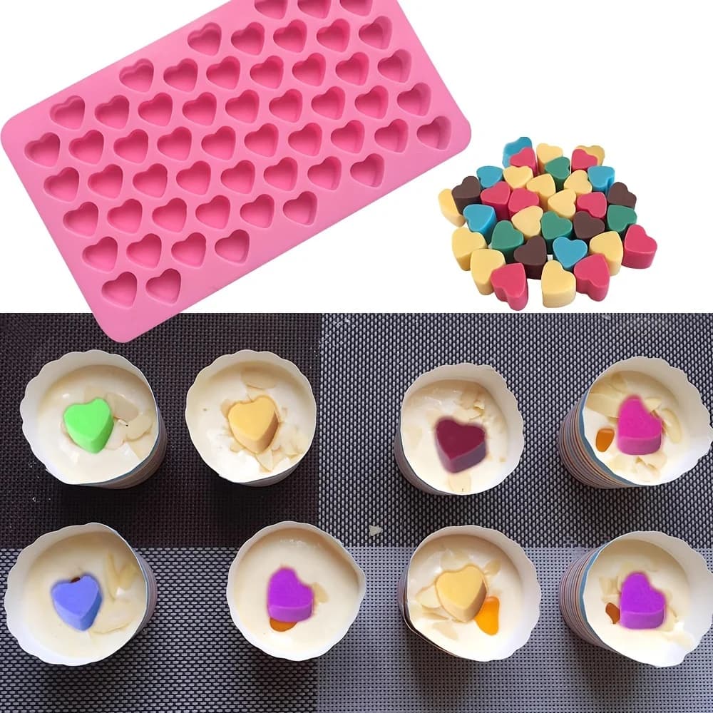 2/5pcs Gummy Bear Candy Mold Kit with 2 Droppers Silicone Non-stick Chocolate Molds DIY Multi-Shape Jelly Fondant Kitchen Tool