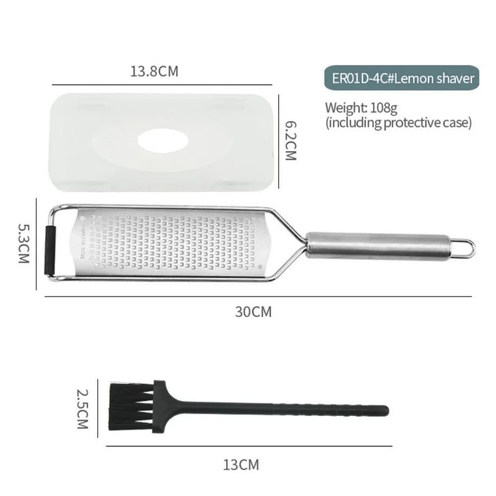 304 Stainless Steel Tube Handle Cheese Grater Lemon Grater Shredder Kitchen Cheese Grater Kitchen Gadgets