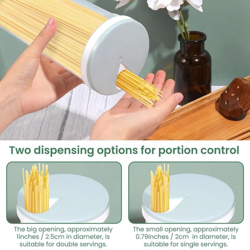 1pc Noodles Sealed Can Food Storage Spaghetti Noodle Pasta Container With Locking Lid Food Grade Plastic Kitchen Storage