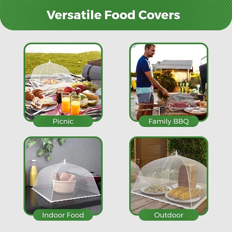 LMETJMA Mesh Food Cover Large and Tall Mesh Food Covers Tent Umbrella Reusable and Collapsible Food Net For Outdoors JT197