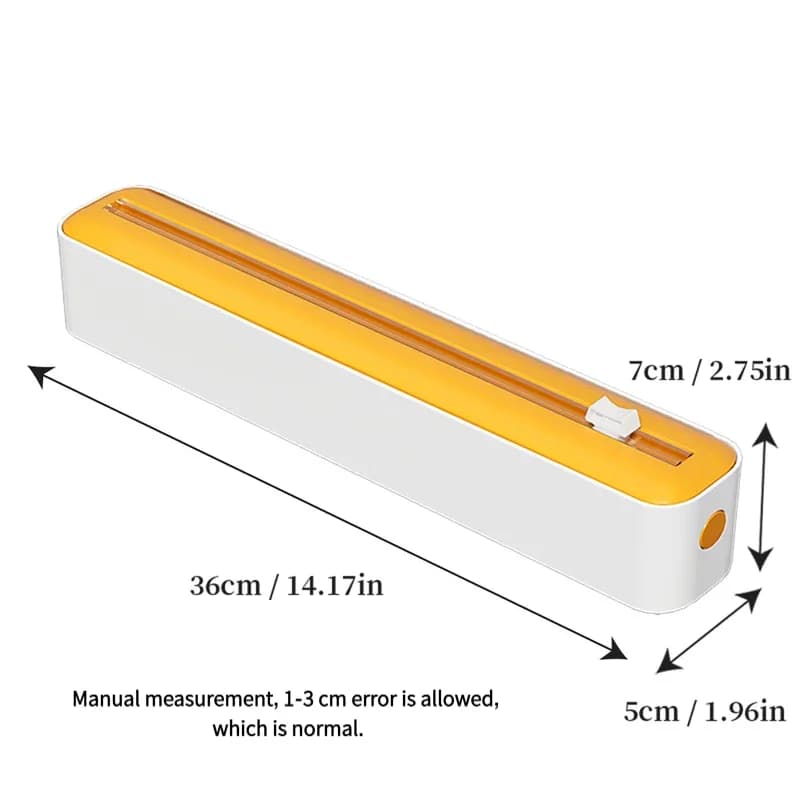 Multifunctional Sliding Cling Film Cutter, Tear‑Free Household Cutter for Plastic Cling Film & Aluminum Foil, Kitchen Tool