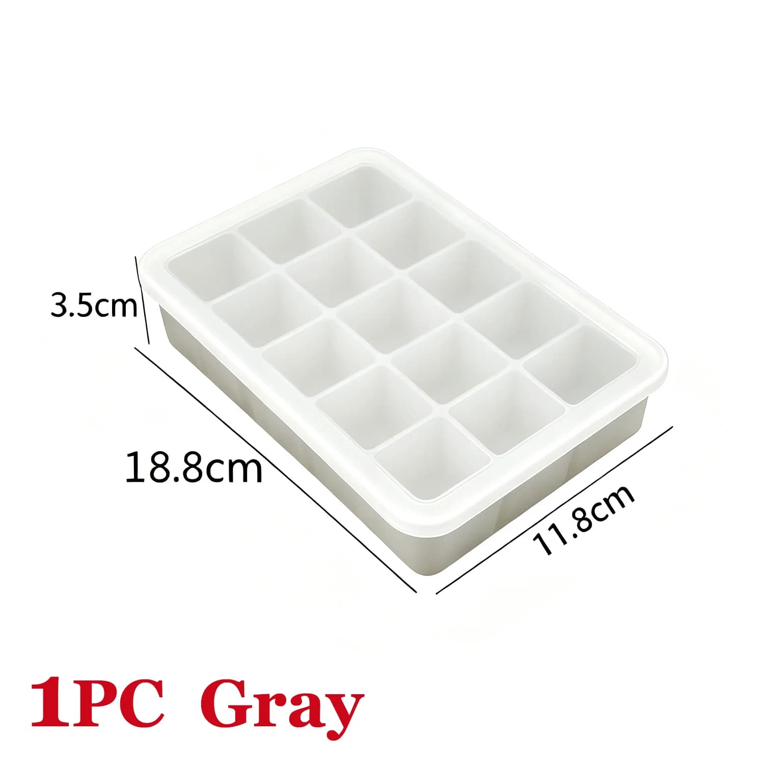 15 Cavity Ice Cube Tray Silicone Square Ice Trays Easy Release Stackable Ice Cube Molds with Removable Lid Ice Cubes for Whiskey