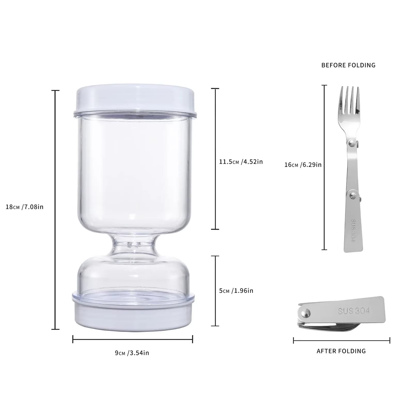 Pickles Jar With Forks Dry and Wet Dispenser Pickle and Olives Hourglass Jar Cucumber Container for Kitchen Juice Separator Tool