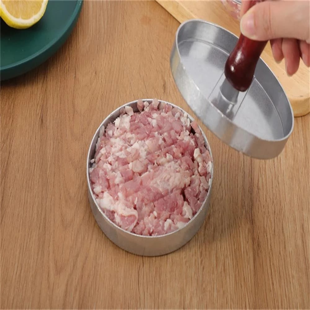 Hamburger Patty Machine Home Kitchen Burger Meat Press Making Round Patty Press Mold Creative Breakfast Patty Maker Aluminum Bur