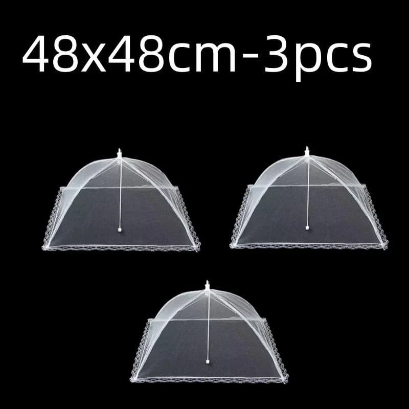 Kitchen Food Cover Foldable Anti Fly Mosquito Mesh Cover Picnic Dinner Table Umbrella Style Tent Cover Kitchen Gadgets