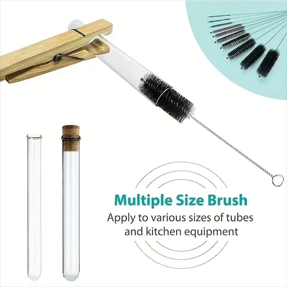 Brosses de nettoyage de bouteilles, 10 pièces, brosse de nettoyage multifonctionnelle en paille réutilisable pour bouteilles
