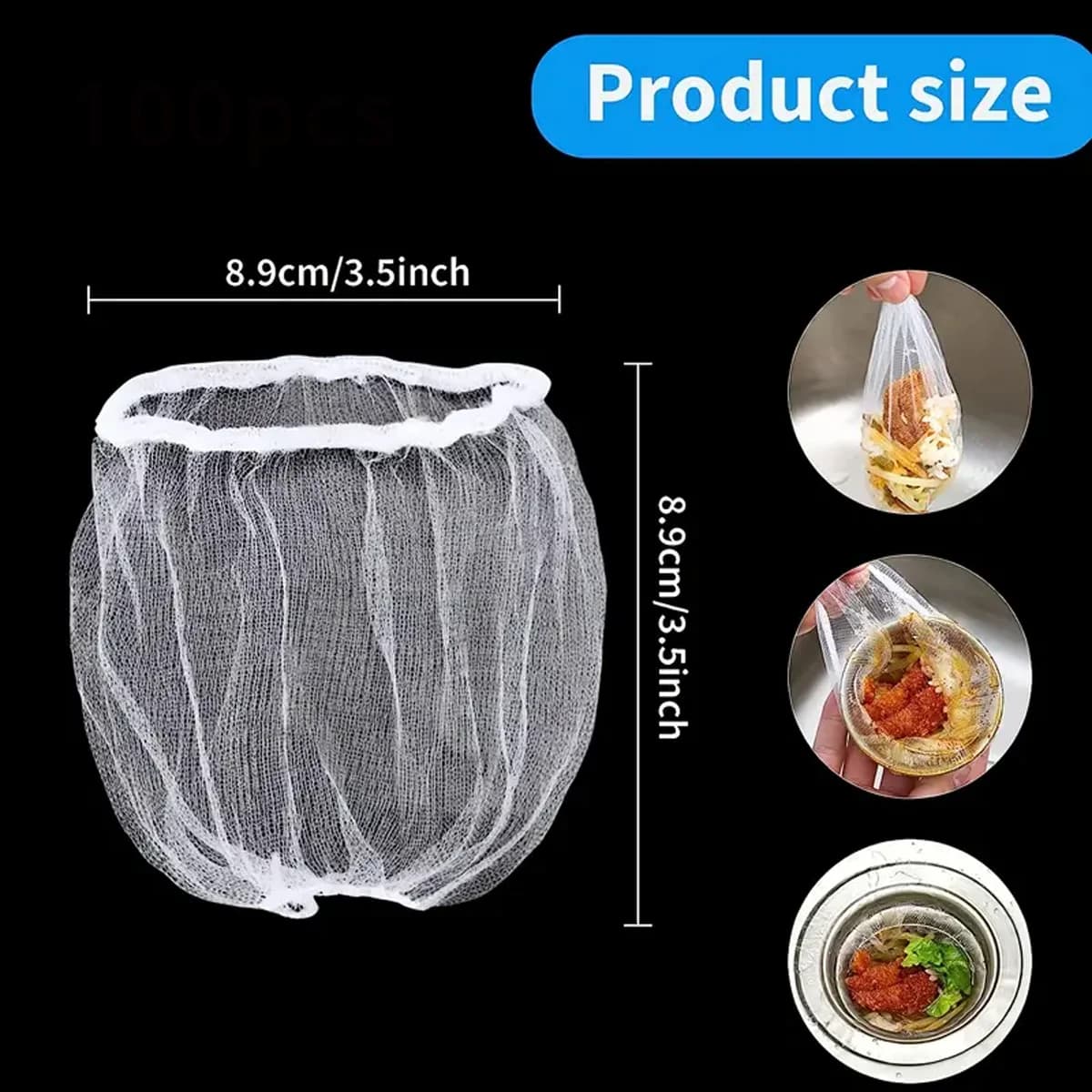 Kitchen Food Residue Sink Filter Bag Suitable For Various Sinks Disposable Food Residue Collectors Convenient Drain Garbage Scre