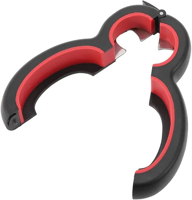 LMETJMA Multifunctional 6 in 1 Can Opener Simple Beer Bottle Opener Jar Gripper Can Beer Lid Twist Off Opener JT05